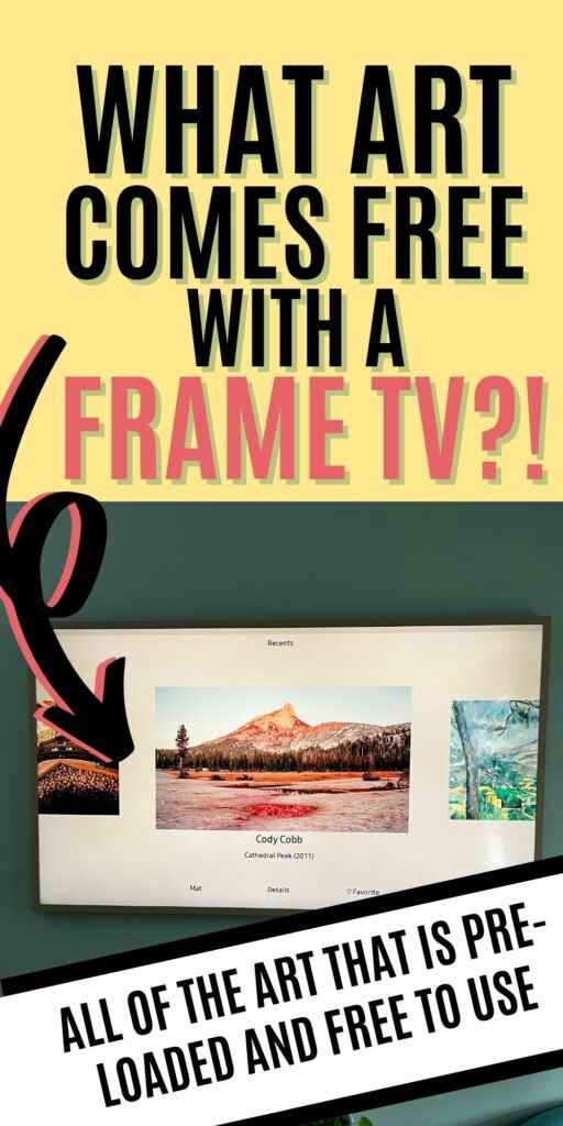 WHAT ART COMES FREE WITH A FRAME TV
