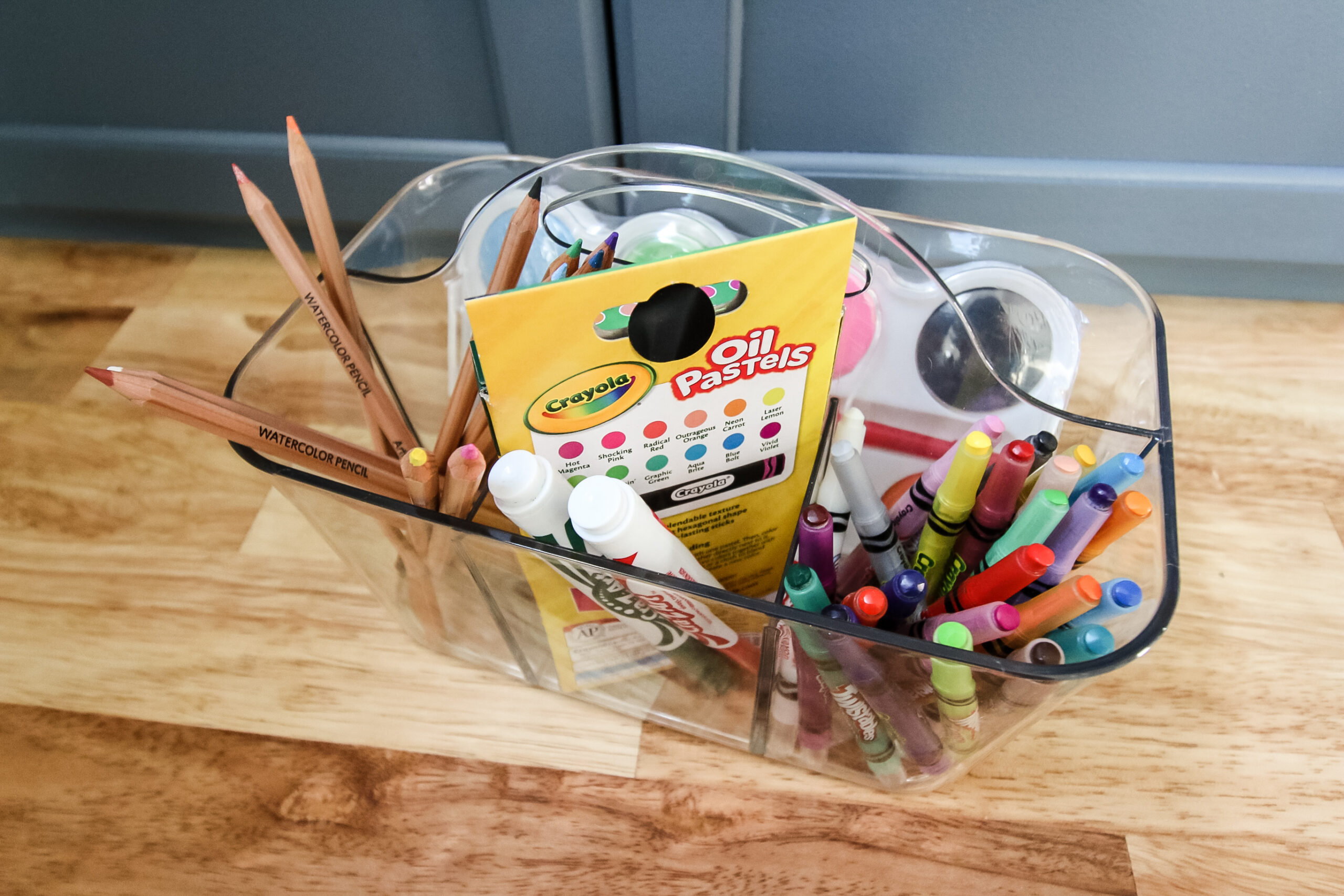 How to organize craft supplies in cabinets + drawers