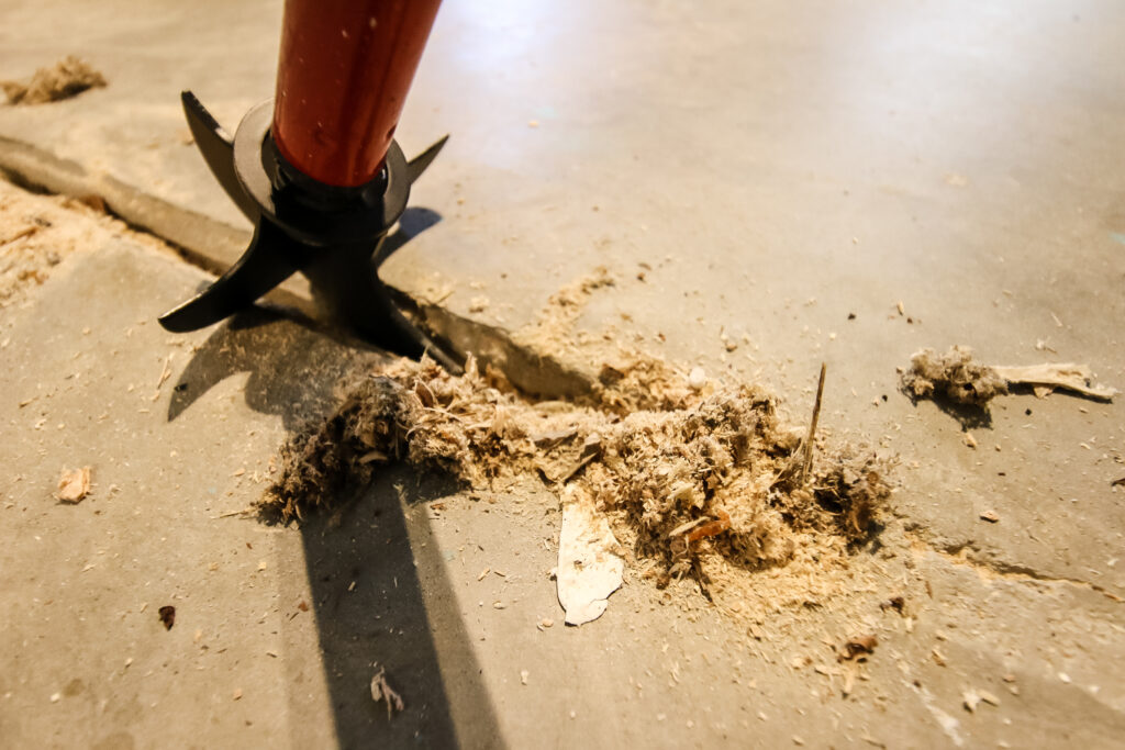 Debris pulled up from Zenith Crack and Crevice Cleaner