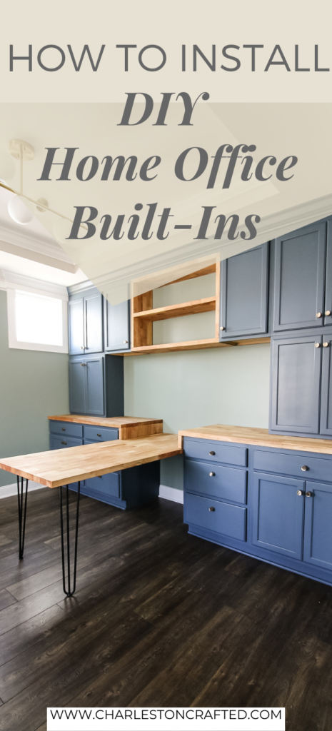 DIY home office built-ins - Charleston Crafted