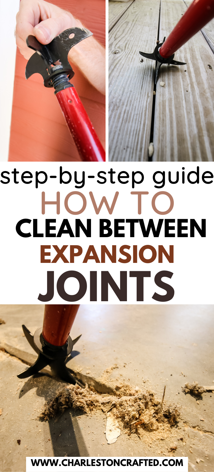 How to clean between expansion joints
