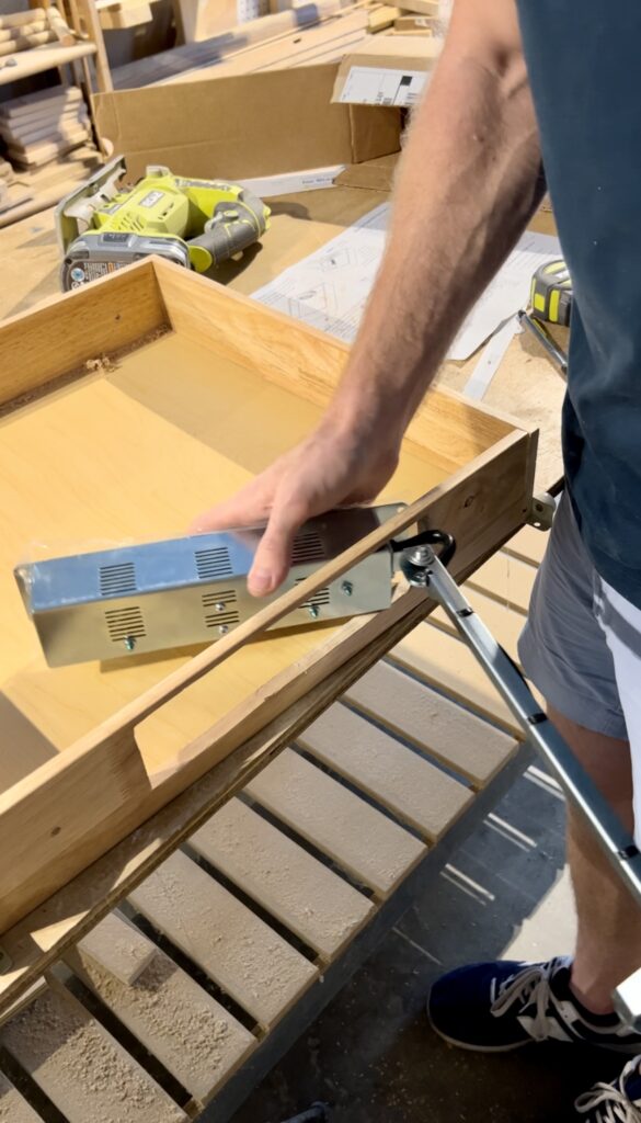 Slide Docking Drawer into hole in drawer