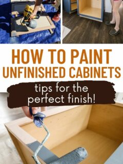 how to paint unfinished cabinets