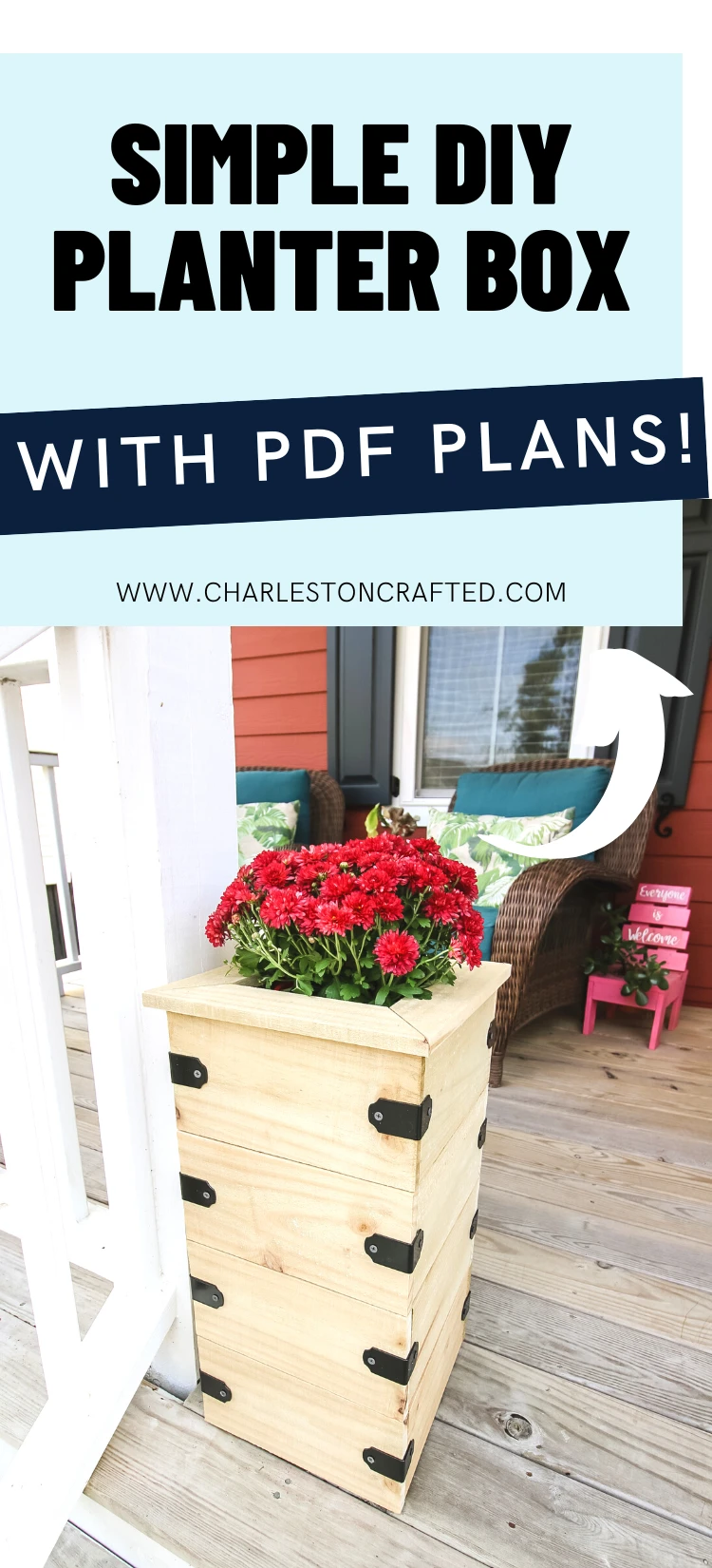 Simple DIY planter box - Charleston Crafted