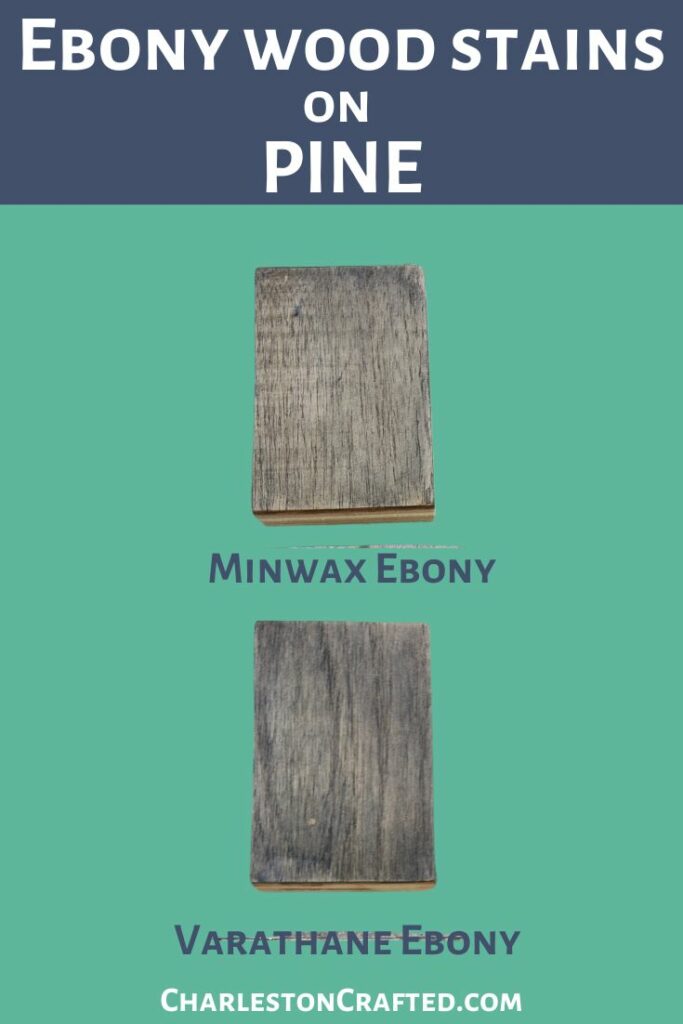Ebony wood stain on pine