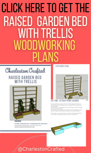 Link to DIY raised garden bed with trellis woodworking plans
