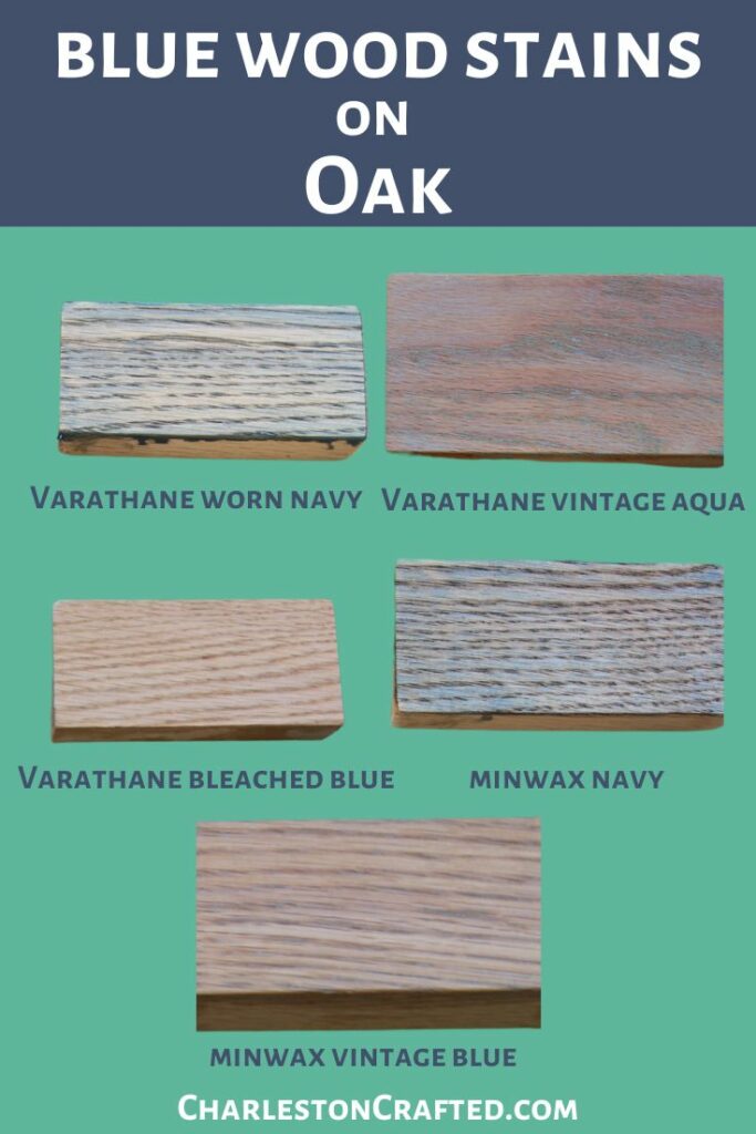 blue wood stains on oak