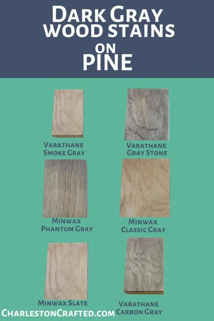 dark gray wood stains on pine
