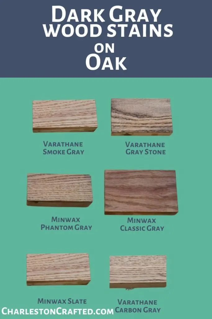 dark gray wood stains on oak