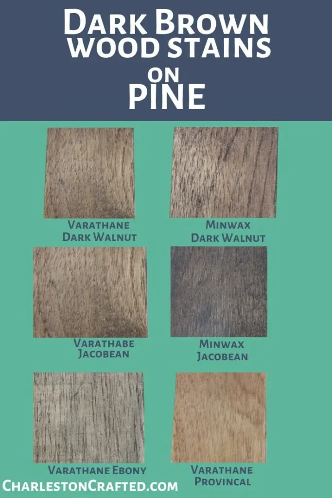 dark brown wood stains on pine