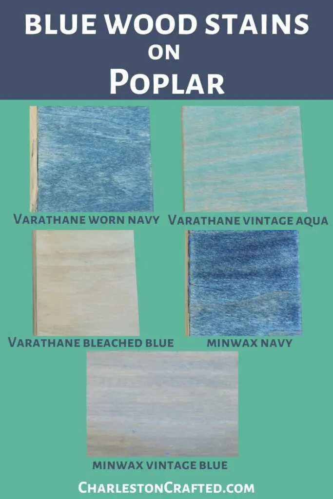 blue wood stains on poplar