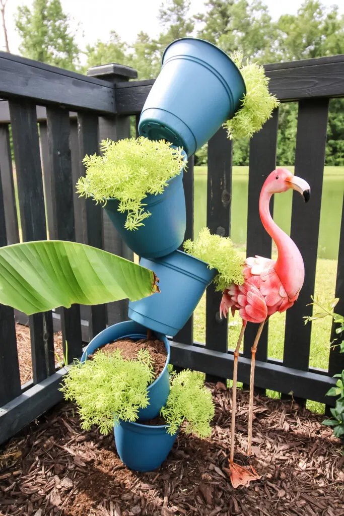 DIY topsy turvy vertical planter