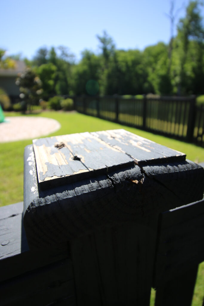 Rotten fence post cap