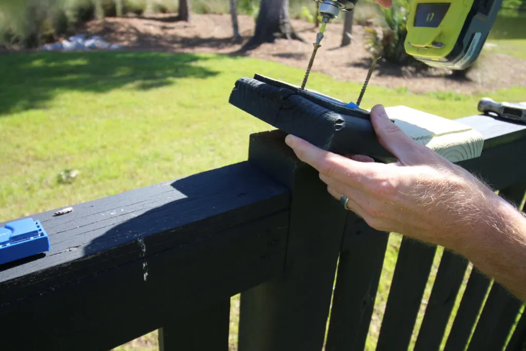 Removing old rotten fence post caps