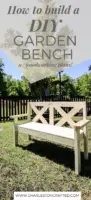 Easy DIY garden bench- with plans!