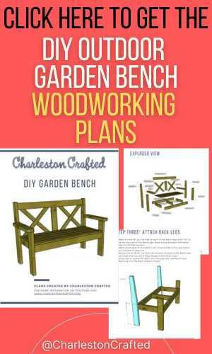 Downloadable woodworking plans for DIY outdoor garden bench - Charleston Crafted