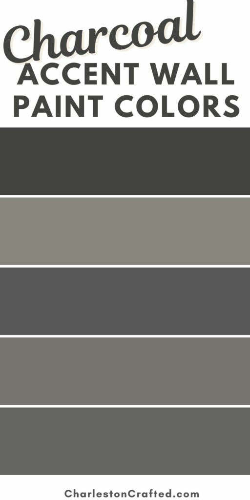 charcoal gray accent wall paint colors