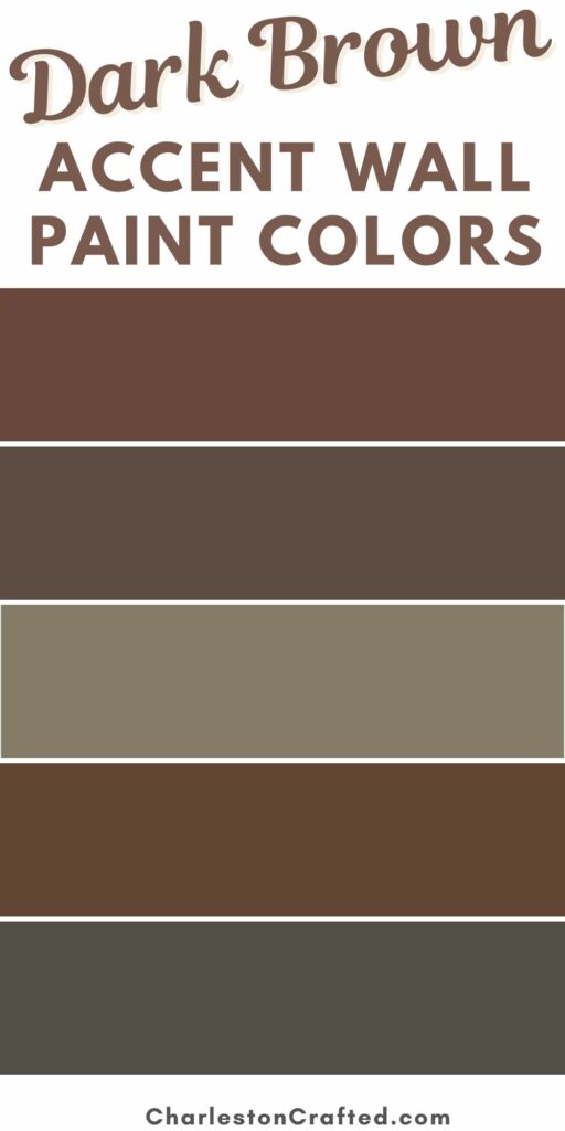 dark brown accent wall paint colors