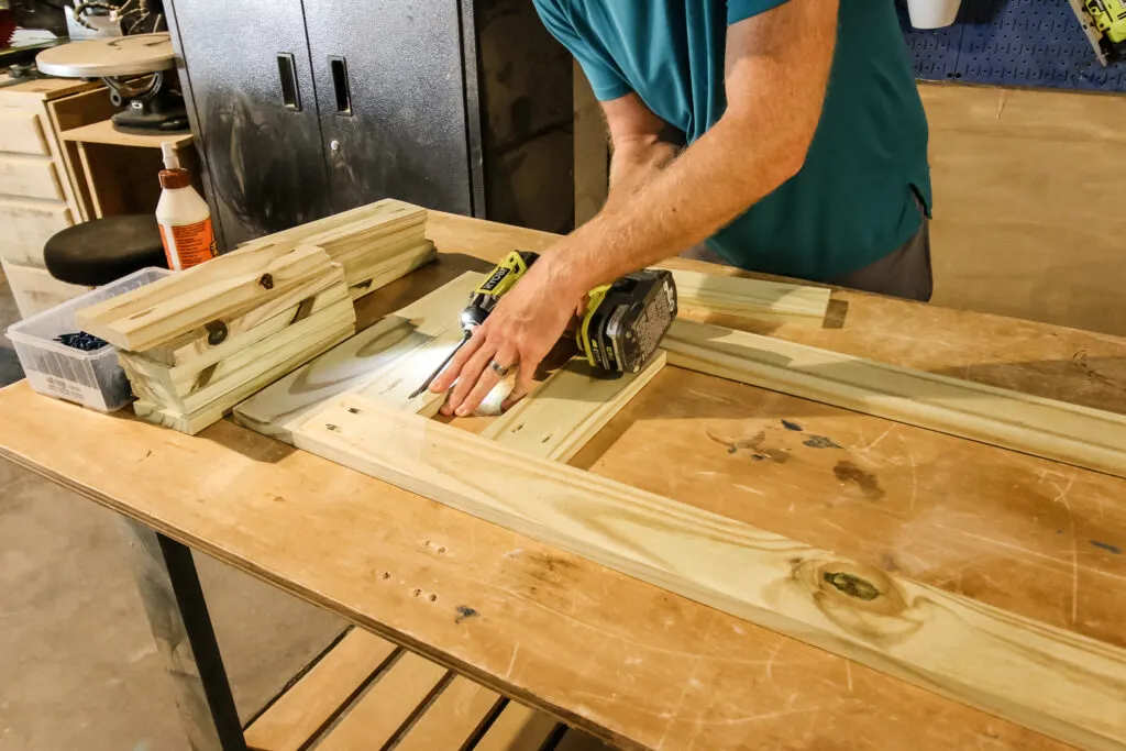 Attaching frame of DIY trifold shutters together