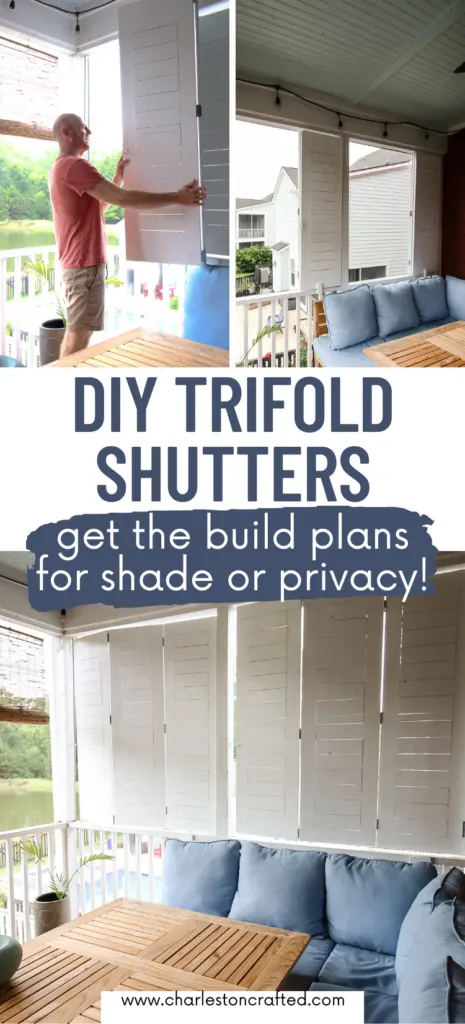 DIY trifold shutters - Charleston Crafted