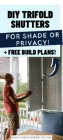DIY trifold shutters- for maximum privacy or shade!