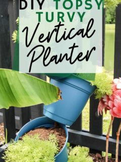 how to make a DIY topsy turvy vertical planter
