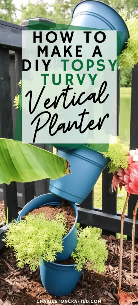 how to make a DIY topsy turvy vertical planter