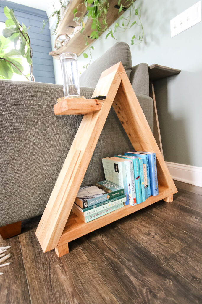 DIY triangular side table