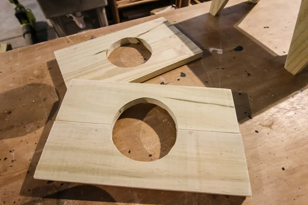 Holes cut out on tops of plant risers