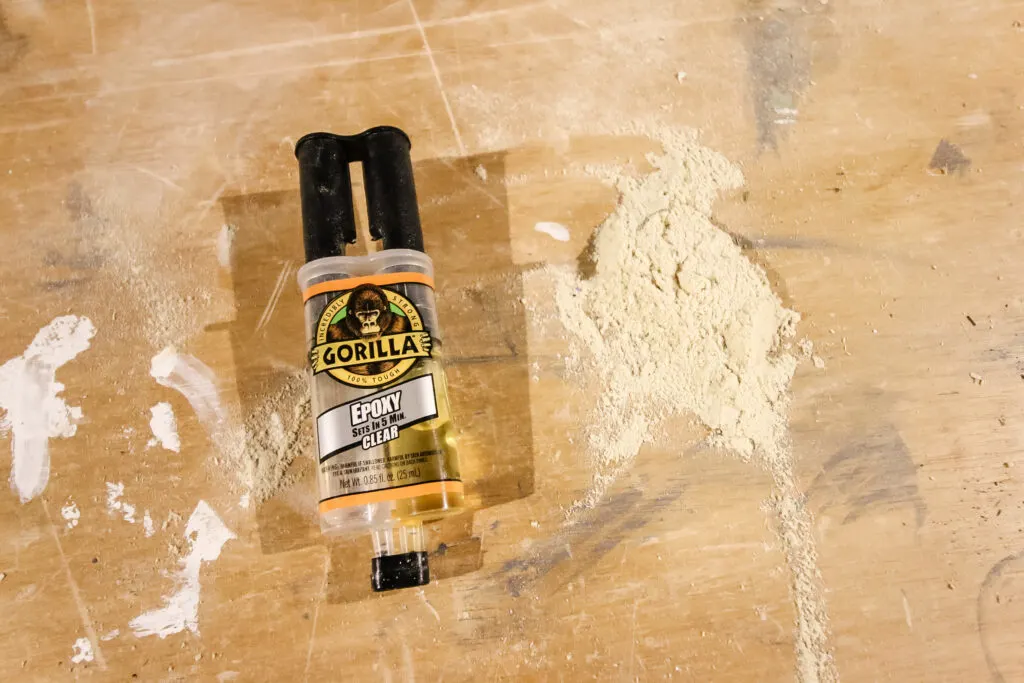 epoxy and sawdust
