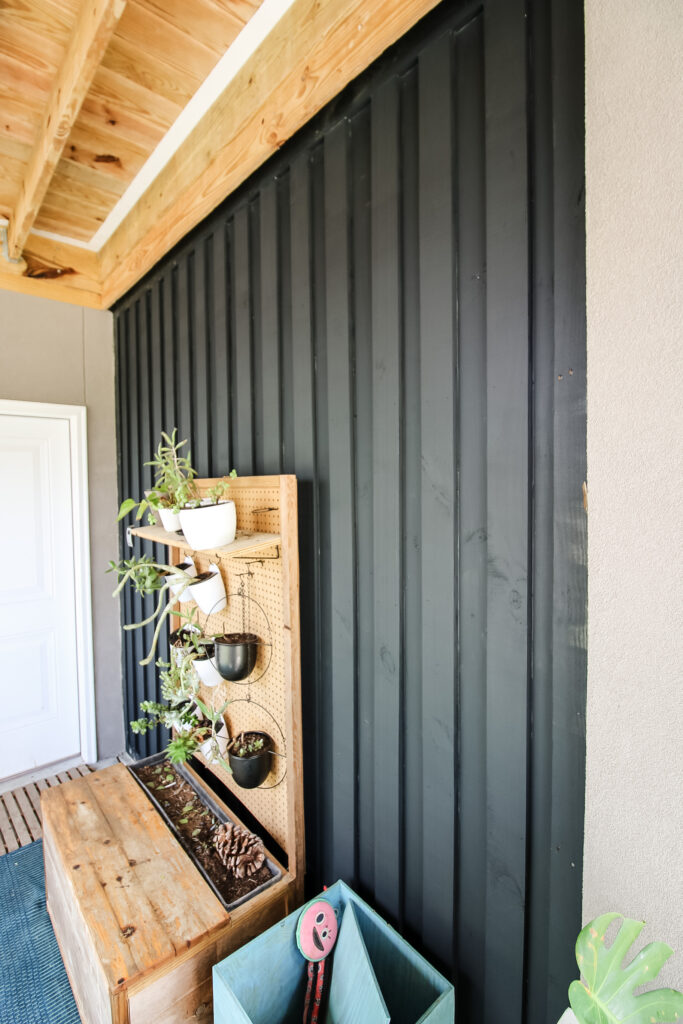 Painted garage slats