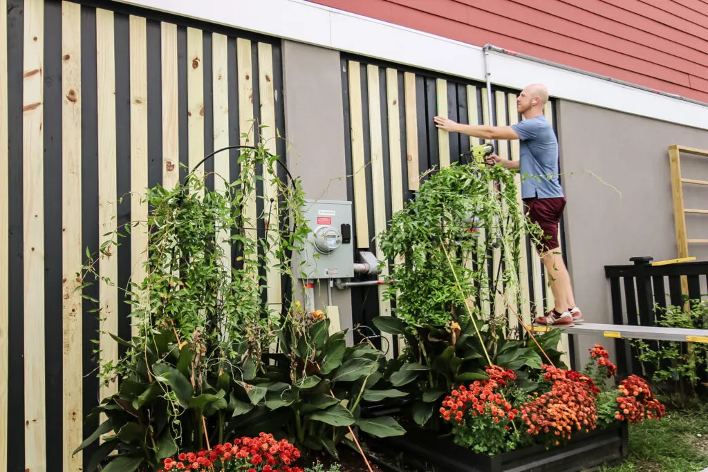 Nailing boards around utility boxes