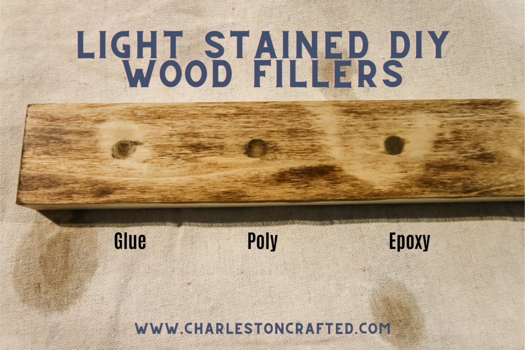 DIY wood fillers with light stain