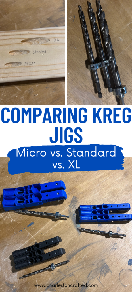 Kreg Micro, Standard, and XL jigs compared
