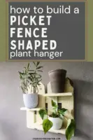 DIY picket fence style plant hanger