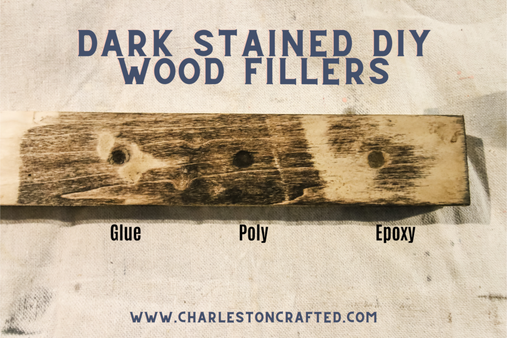 DIY wood fillers with dark stain
