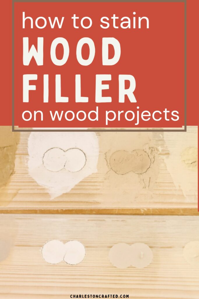 how to stain wood filler on wood projects