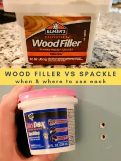 wood filler vs spackle
