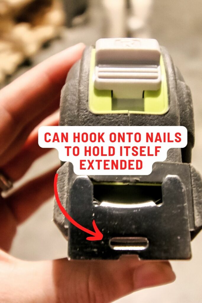 loop on end of tape measure is for hooking onto nails