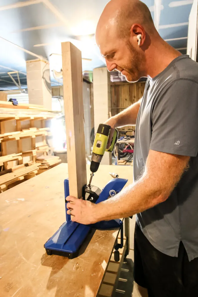 Drilling pocket holes with Kreg 720 pro in butcher block