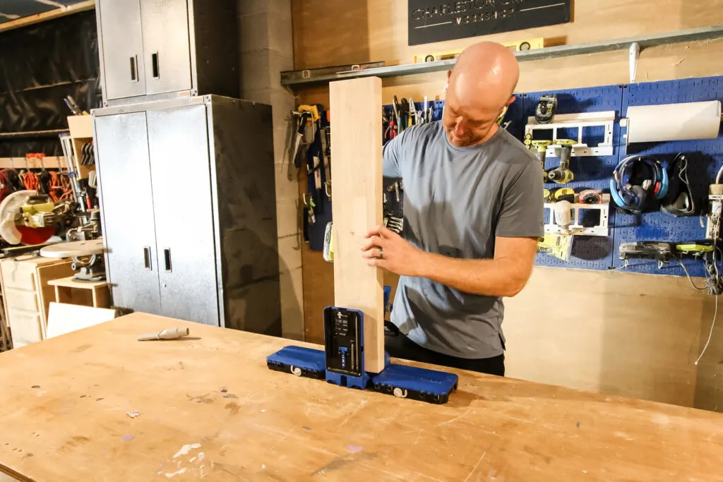 Drilling pocket holes in butcher block with Kreg 720 Pro