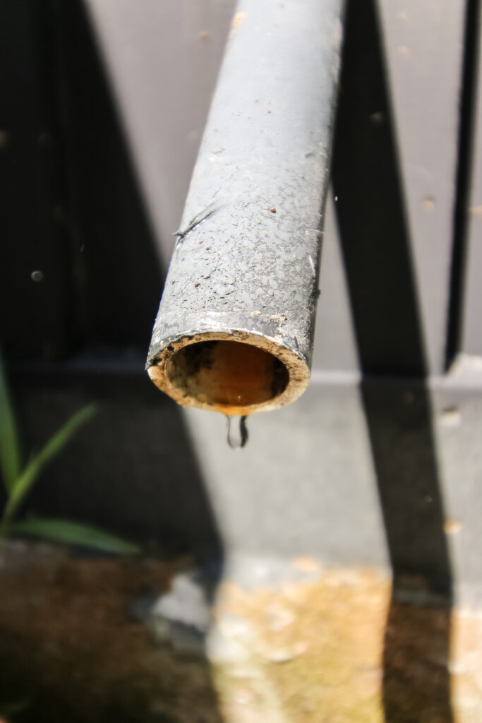 AC drain pipe dripping