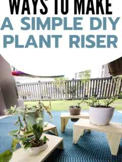 4 variations of a simple DIY plant riser - Charleston Crafted