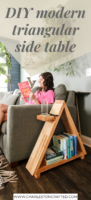 DIY modern triangular side table