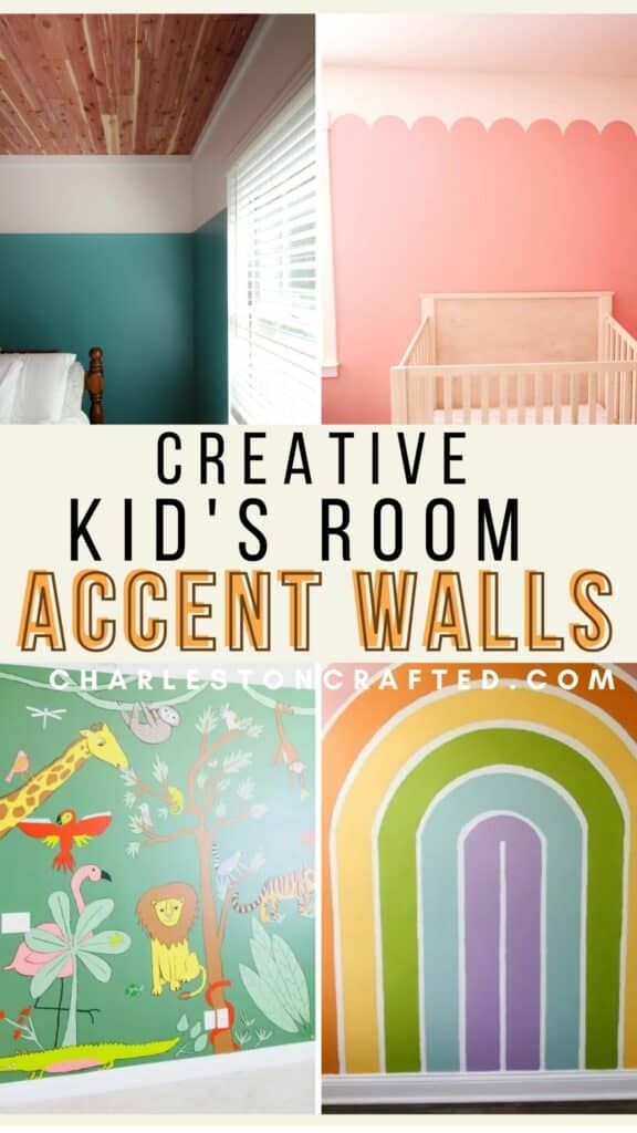 creative kids room accent walls