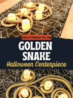 DIY Gold Snake Halloween Centerpiece