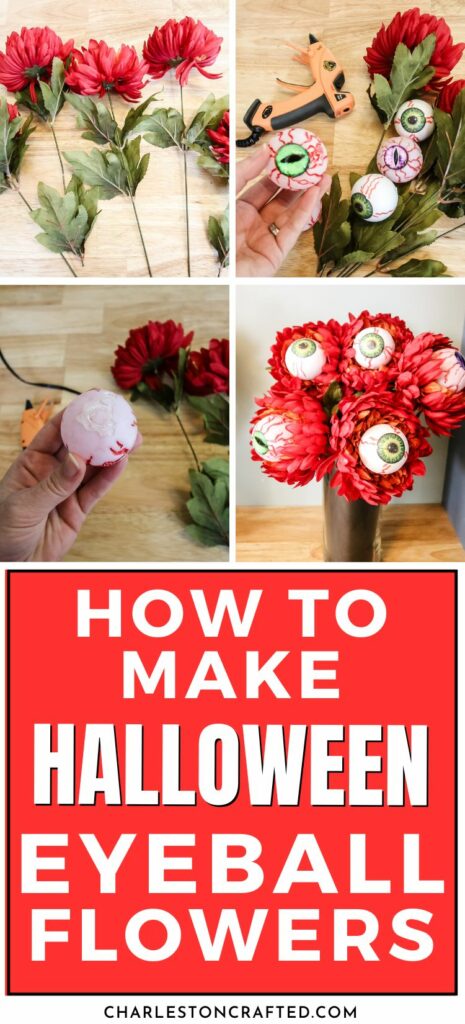 how to make halloween eyeball flowers