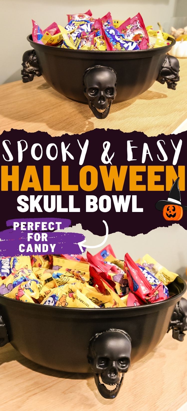 DIY Skull Halloween Candy Bowl