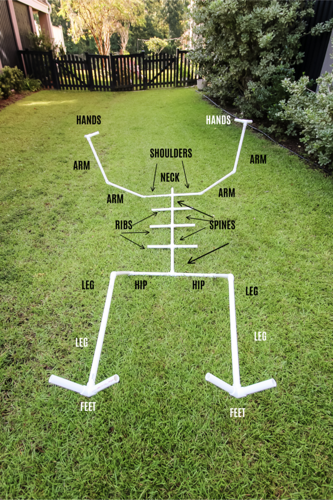 Layout of PVC skeleton