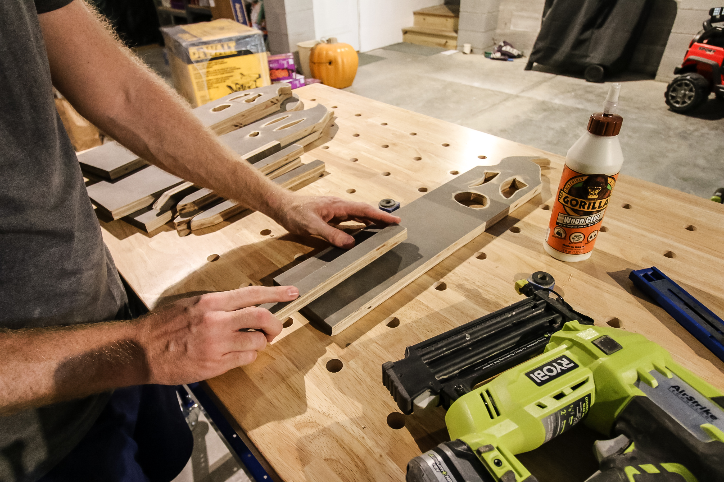 Attaching DIY wood stakes to back of ghosts